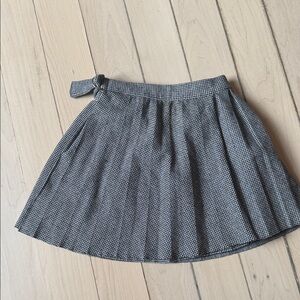 Zara Black and White Houndstooth Skater Skirt